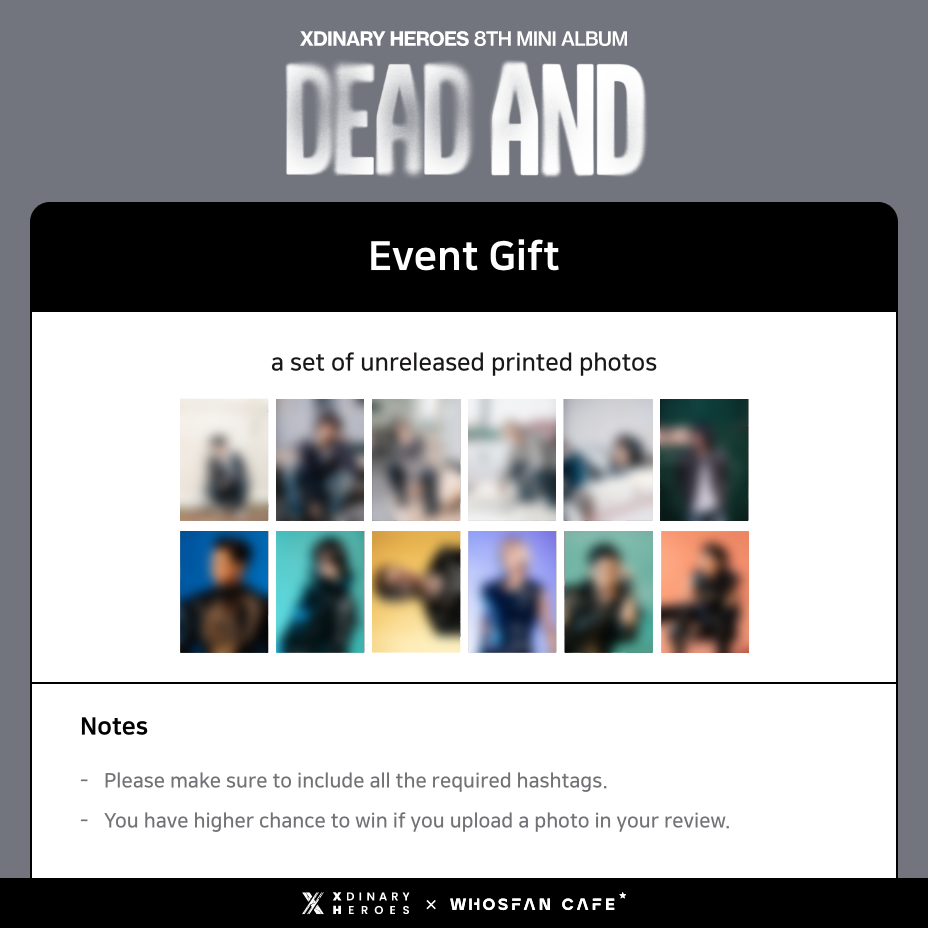 Xdinary Heroes 8th Mini Album [DEAD AND] Official Themed Cafe